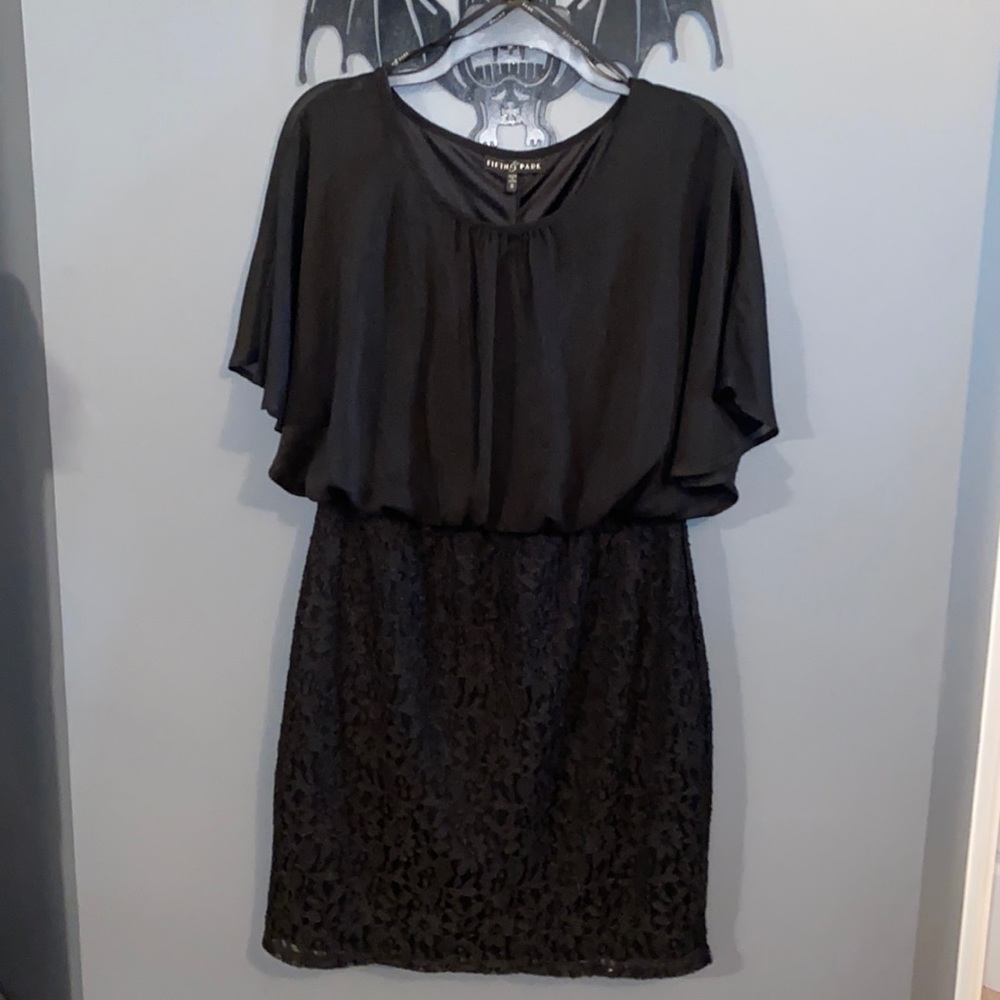 Black Dress Size 8 bottom half stretchy lace